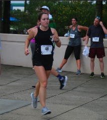 Percival participating in the 2019 CoSIDA/NACDA 5K fun run/walk during the 2019 convention in Orlando.